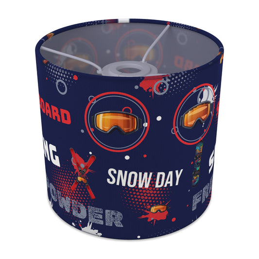 Navy Snow Day lampshade - 20cm x 18.5cm Ceiling - main photo