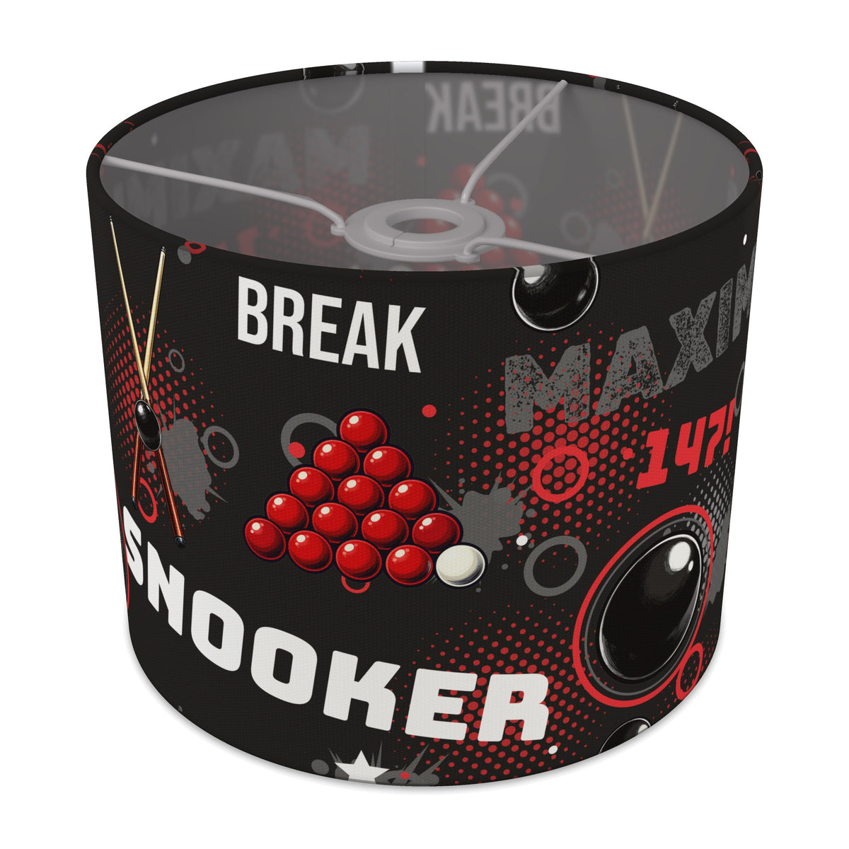 Black Snooker Break lampshade - 25cm x 20cm Ceiling