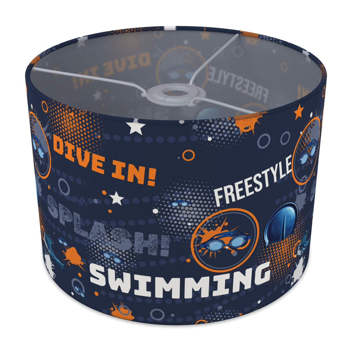 Navy Splash Swimming lampshade - 30cm x 21cm Ceiling