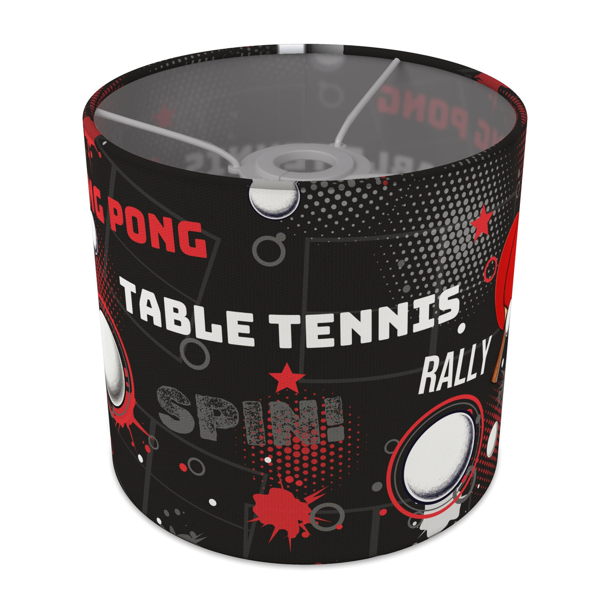 Black Ping Pong Rally lampshade - 20cm x 18.5cm Ceiling - main photo