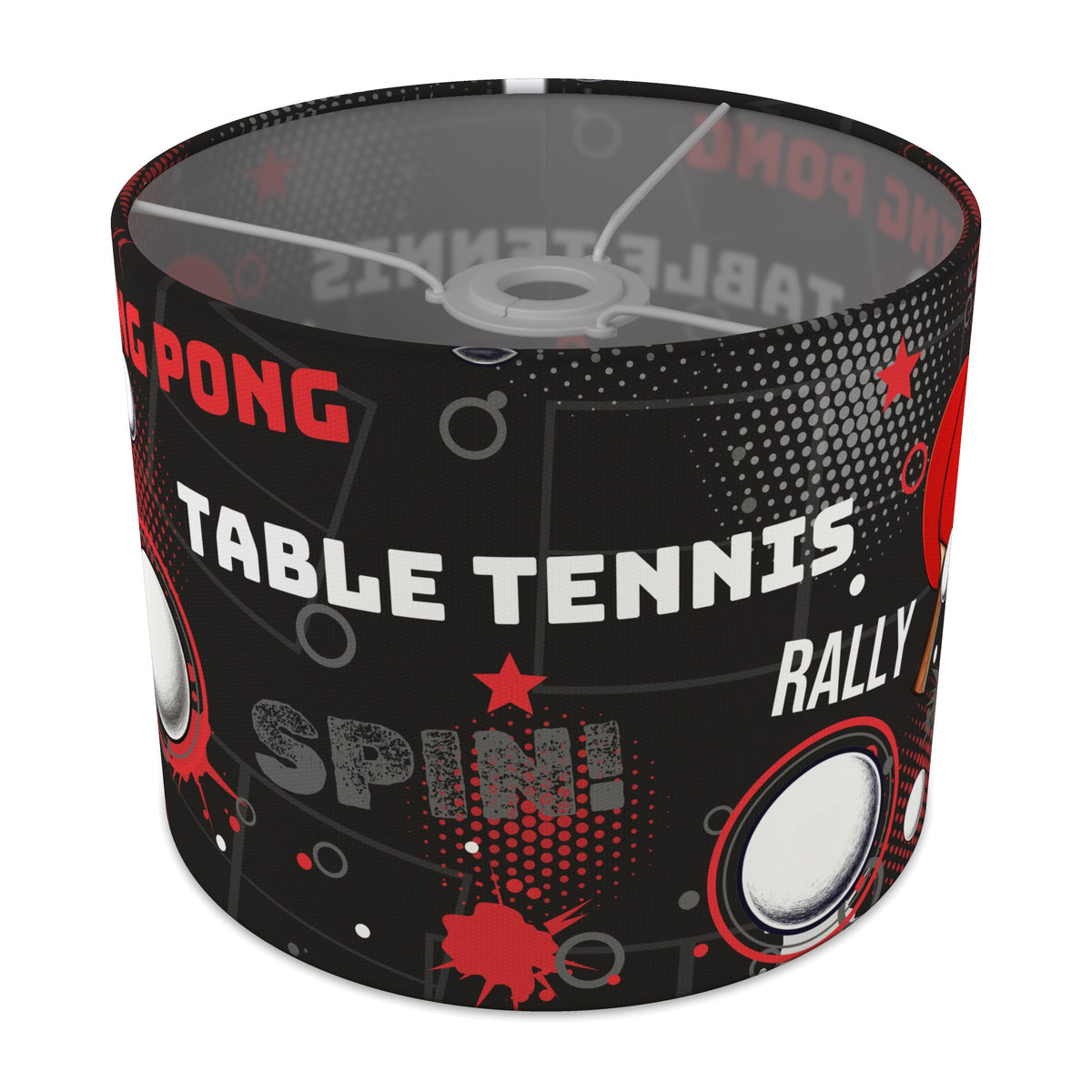 Black Ping Pong Rally lampshade - 25cm x 20cm Ceiling