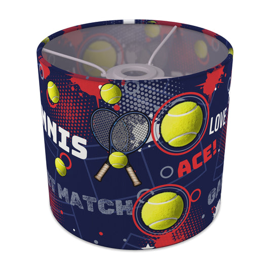 Navy Tennis Ace lampshade - 20cm x 18.5cm Ceiling - main photo