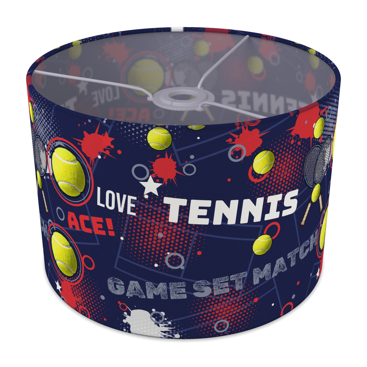 Navy Tennis Ace lampshade - 30cm x 21cm Ceiling