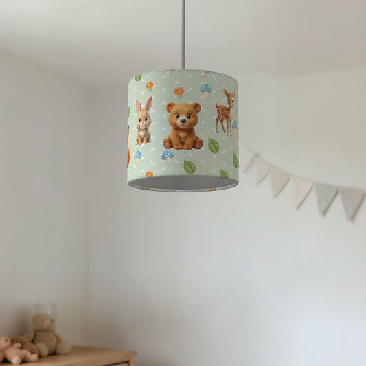 Sage Baby Woodland Friends lampshade - 20cm x 18.5cm Ceiling - photo 2