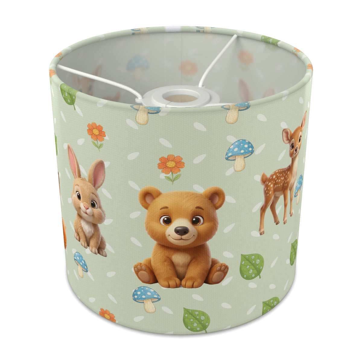 Sage Baby Woodland Friends lampshade - 20cm x 18.5cm Ceiling - main photo