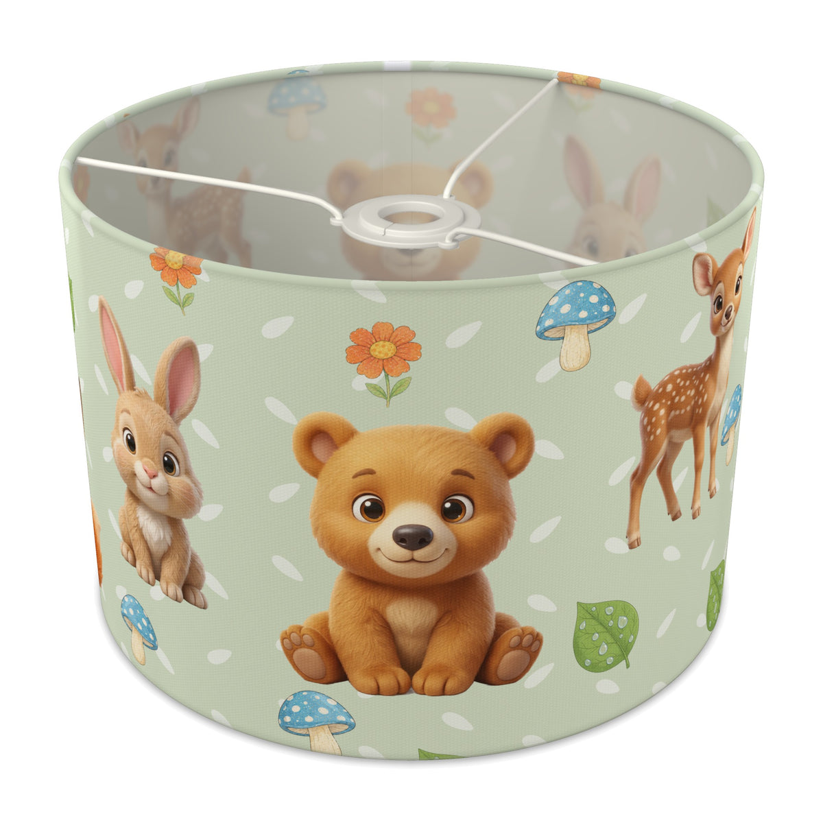 Sage Baby Woodland Friends lampshade - 30cm x 21cm Ceiling