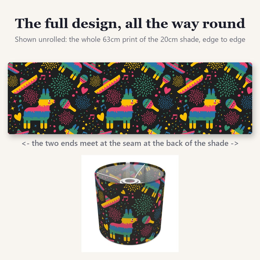 Colorful Fiesta Pinata Pattern lampshade