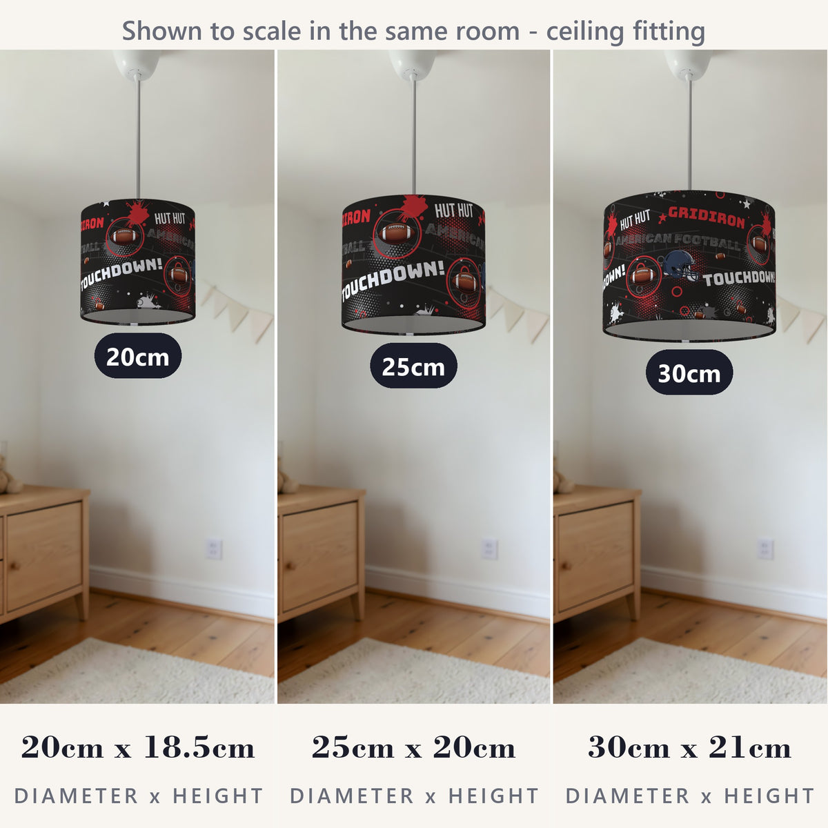 Black Touchdown lampshade - 20cm x 18.5cm Ceiling - photo 4