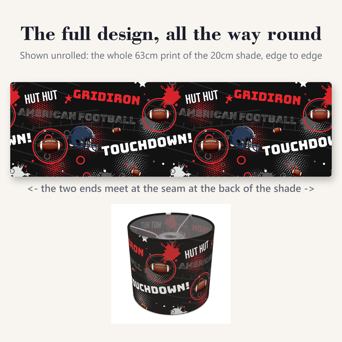 Black Touchdown lampshade - 20cm x 18.5cm Ceiling - photo 9