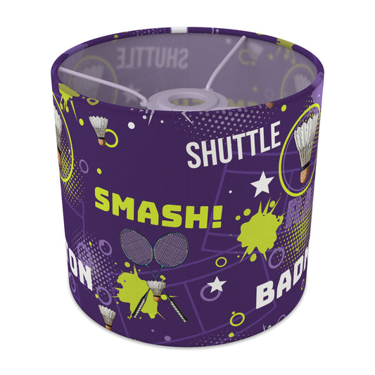 Purple Badminton Smash lampshade - 20cm x 18.5cm Ceiling - main photo