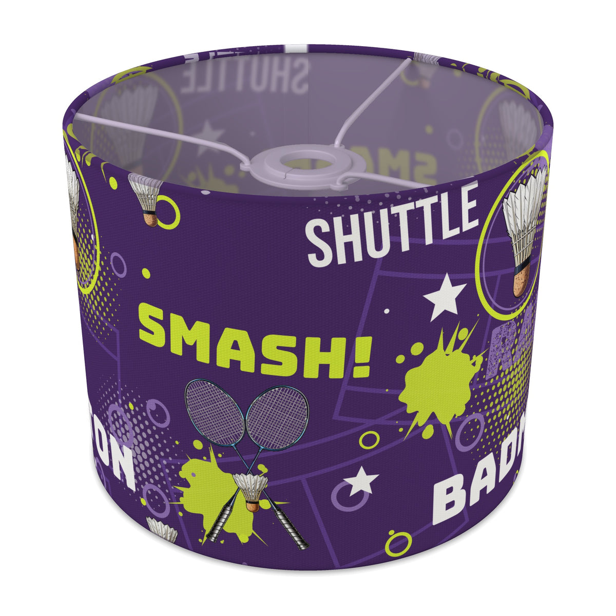 Purple Badminton Smash lampshade - 25cm x 20cm Ceiling