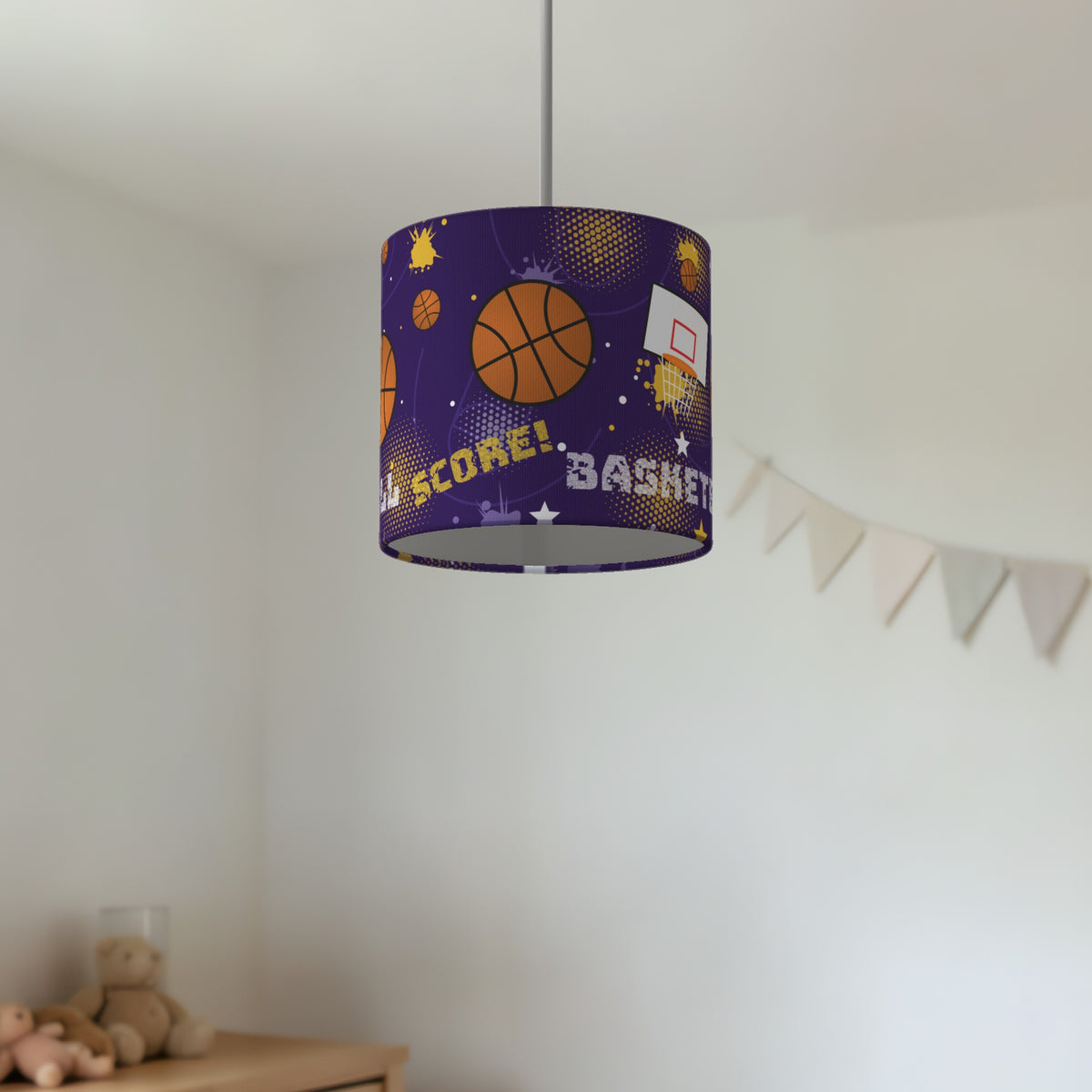 Purple Slam Dunk lampshade - 20cm x 18.5cm Ceiling - photo 2