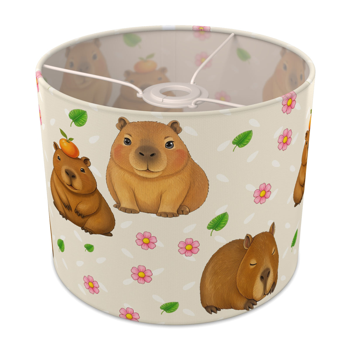 Cream Capybara Chill lampshade - 25cm x 20cm Ceiling