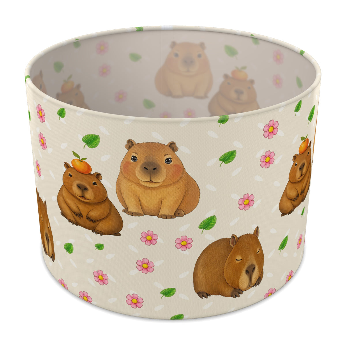 Cream Capybara Chill lampshade - 30cm x 21cm Table