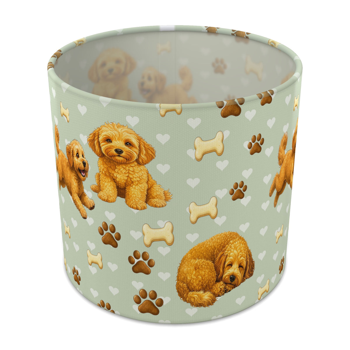 Sage Cockapoo Love lampshade - 20cm x 18.5cm Table