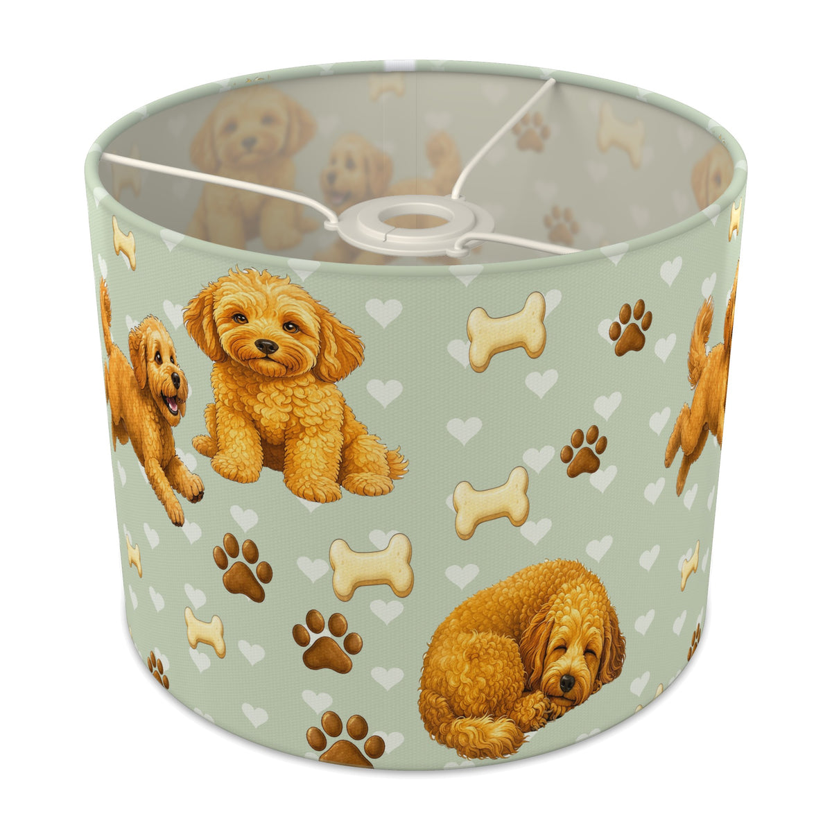 Sage Cockapoo Love lampshade - 25cm x 20cm Ceiling