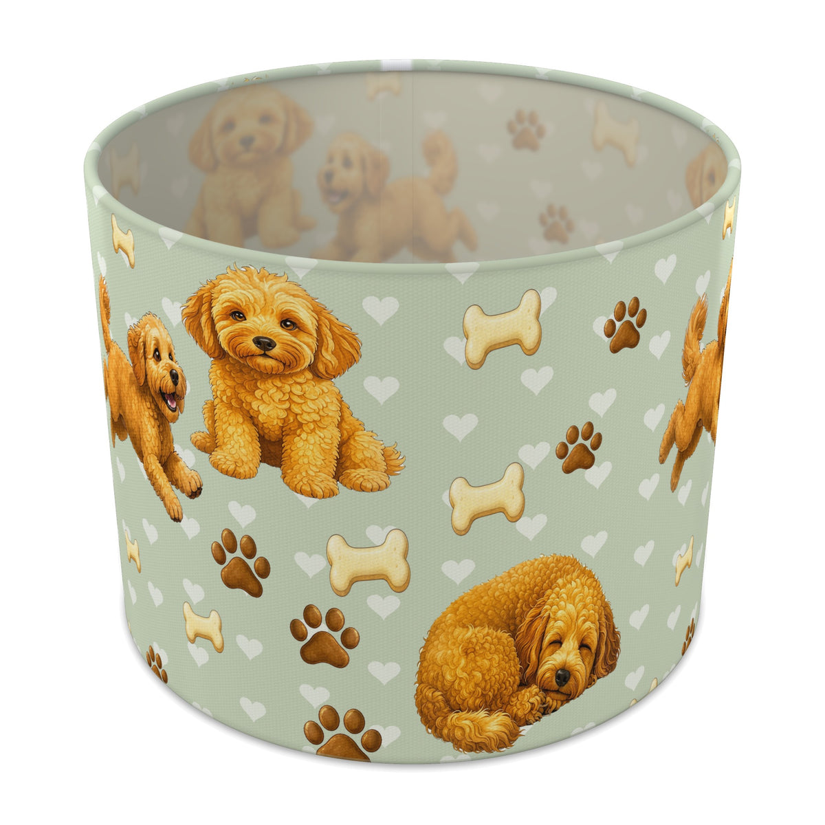 Sage Cockapoo Love lampshade - 25cm x 20cm Table