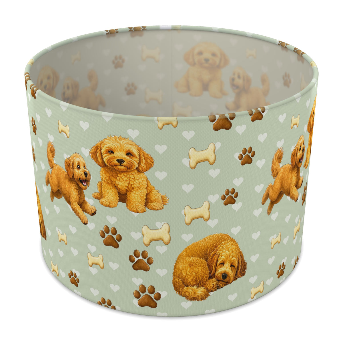 Sage Cockapoo Love lampshade - 30cm x 21cm Table