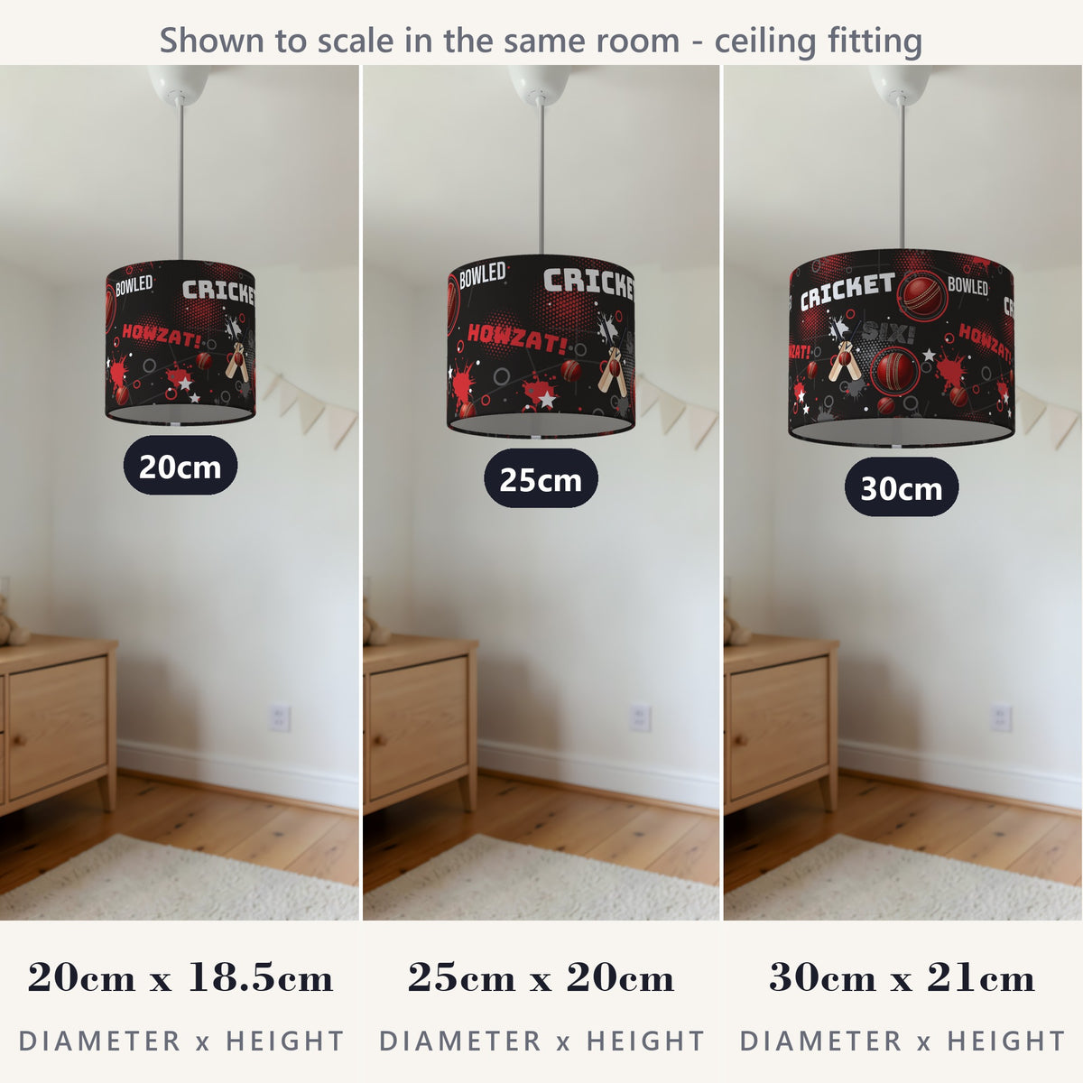 Black Cricket Crazy lampshade - 20cm x 18.5cm Ceiling - photo 4
