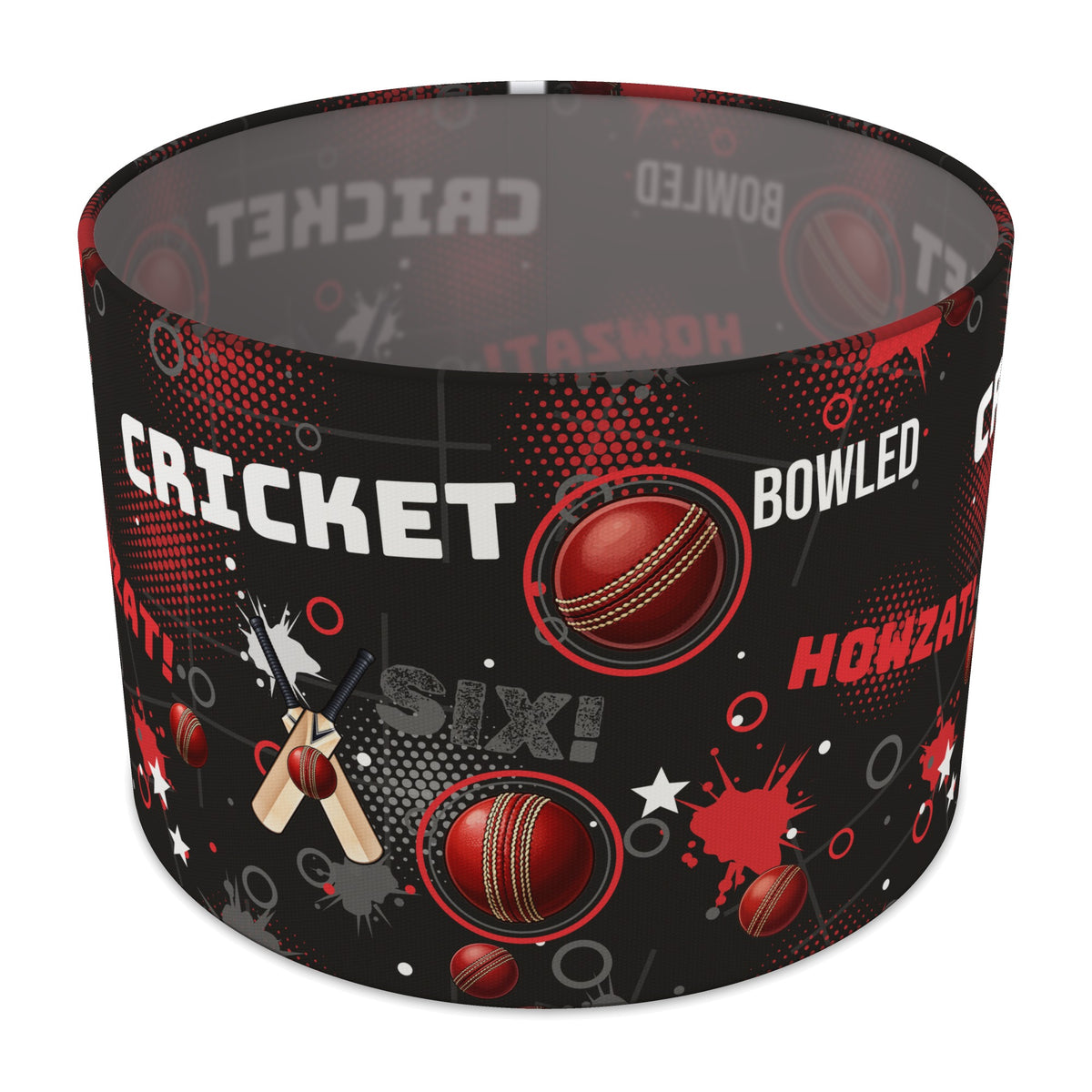 Black Cricket Crazy lampshade - 30cm x 21cm Table