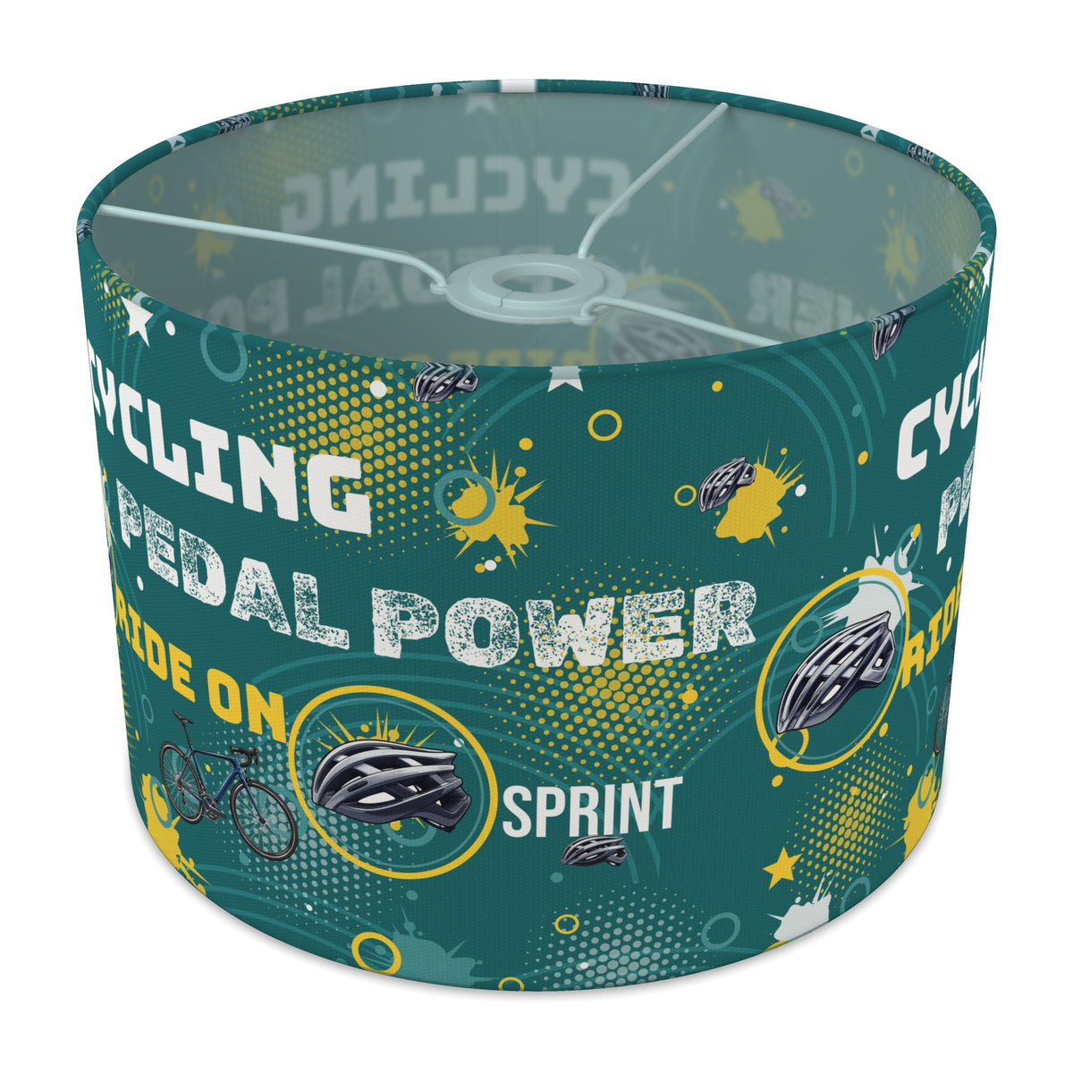 Teal Pedal Power lampshade - 30cm x 21cm Ceiling