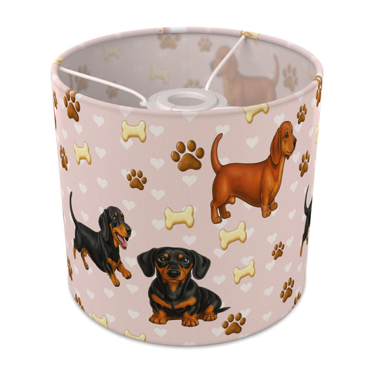 Blush Dachshund Love lampshade - 20cm x 18.5cm Ceiling - main photo