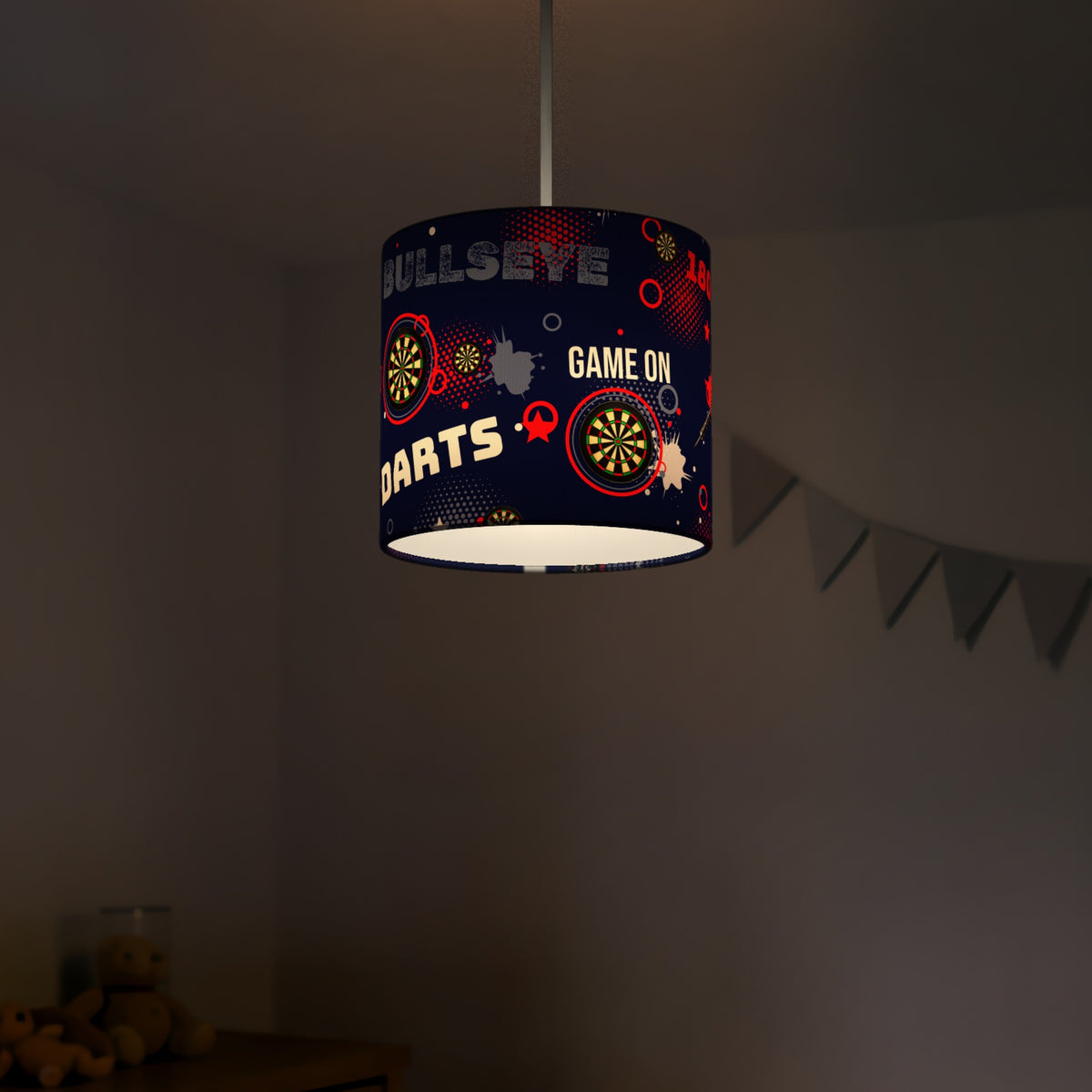 Navy Darts Night lampshade - 20cm x 18.5cm Ceiling - photo 5