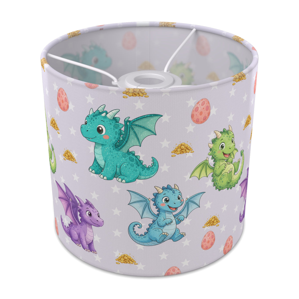 Lilac Dragons lampshade - 20cm x 18.5cm Ceiling - main photo