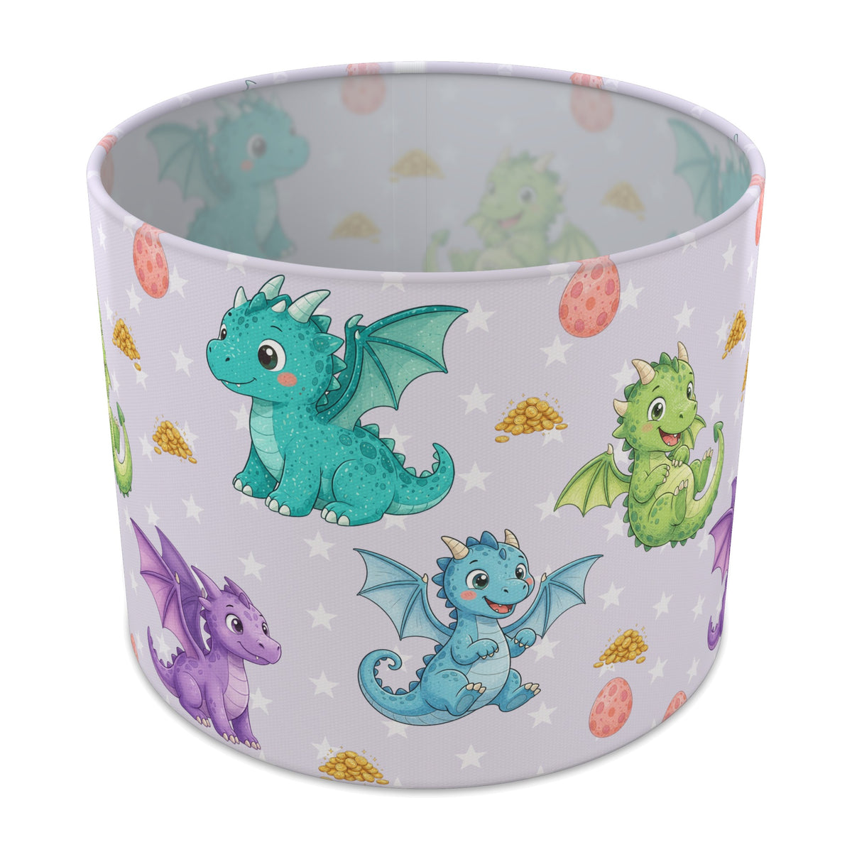 Lilac Dragons lampshade - 25cm x 20cm Table