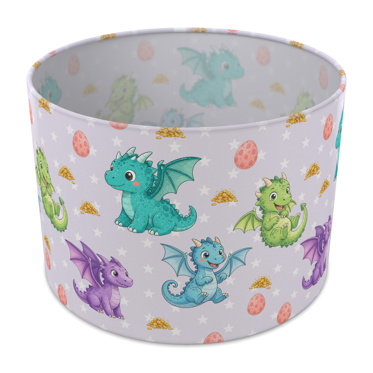Lilac Dragons lampshade - 30cm x 21cm Table