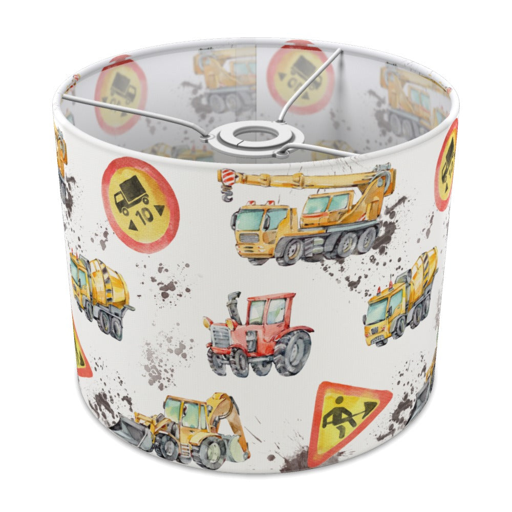Colorful Construction Vehicles lampshade - 25cm Ceiling