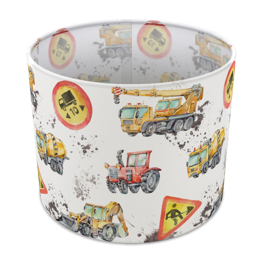 Colorful Construction Vehicles lampshade - 25cm Table