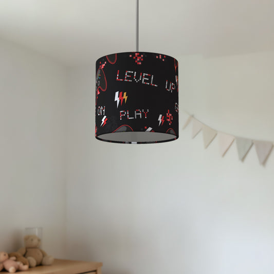 Black Game On lampshade - 20cm x 18.5cm Ceiling - photo 2
