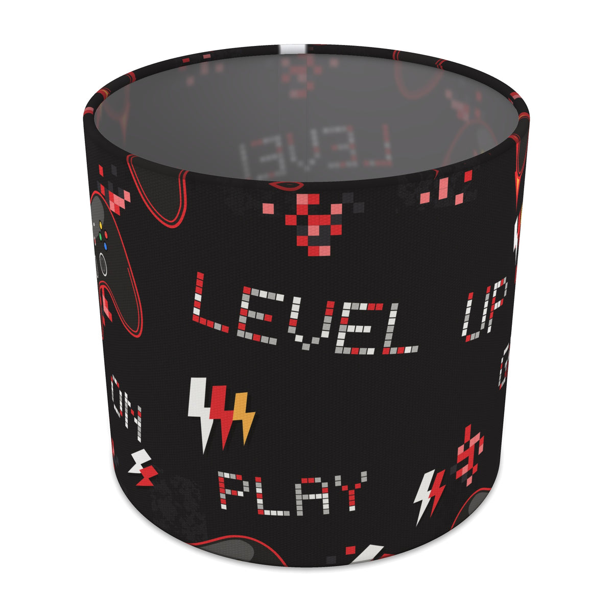 Black Game On lampshade - 20cm x 18.5cm Table