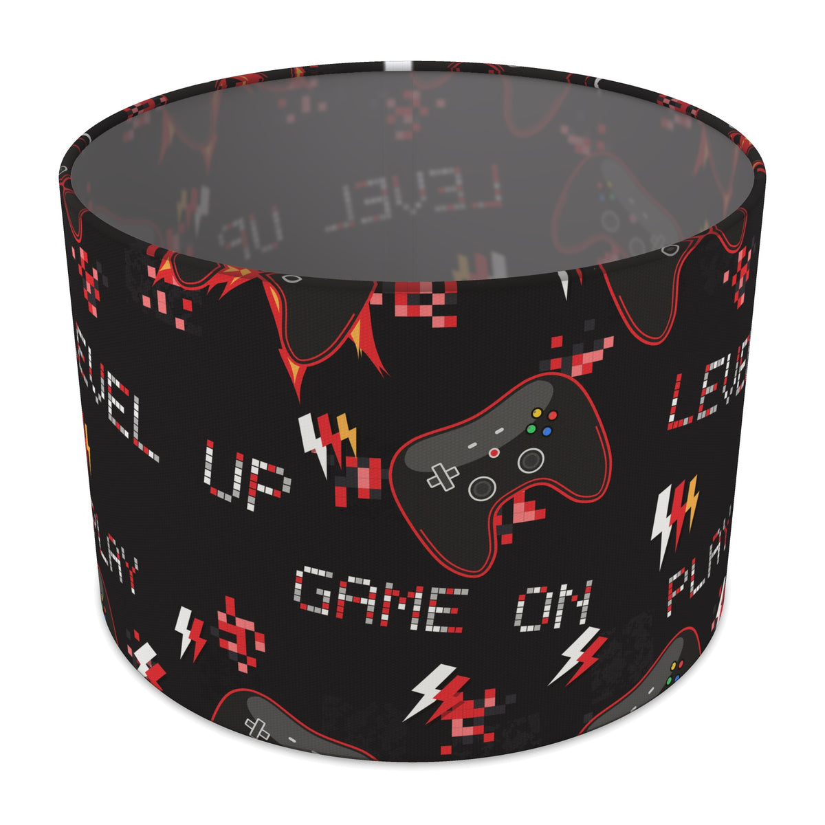 Black Game On lampshade - 30cm x 21cm Table