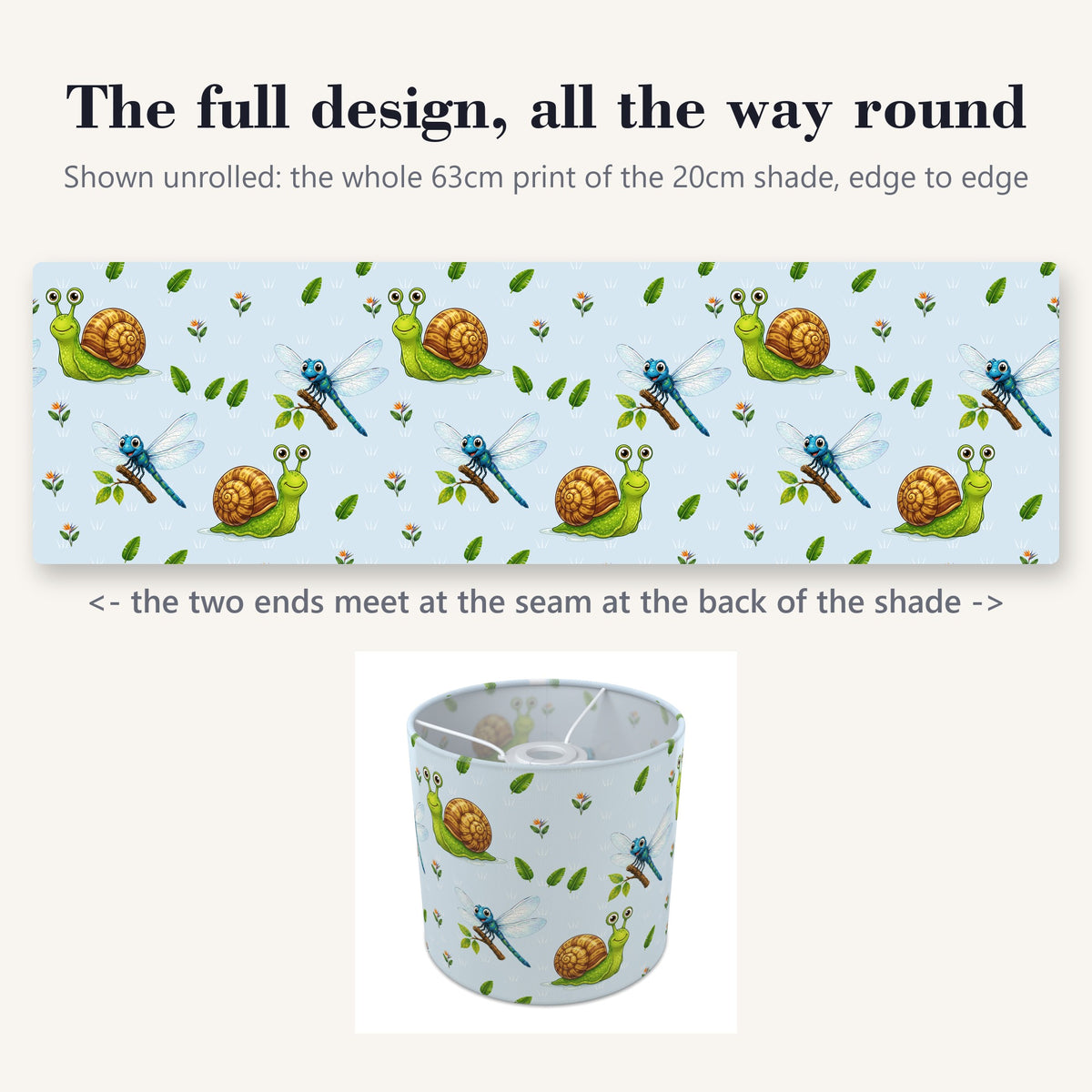 Sky Bug Friends lampshade - 20cm x 18.5cm Ceiling - photo 9