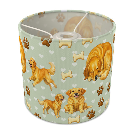 Sage Golden Retriever Love lampshade - 20cm x 18.5cm Ceiling - main photo