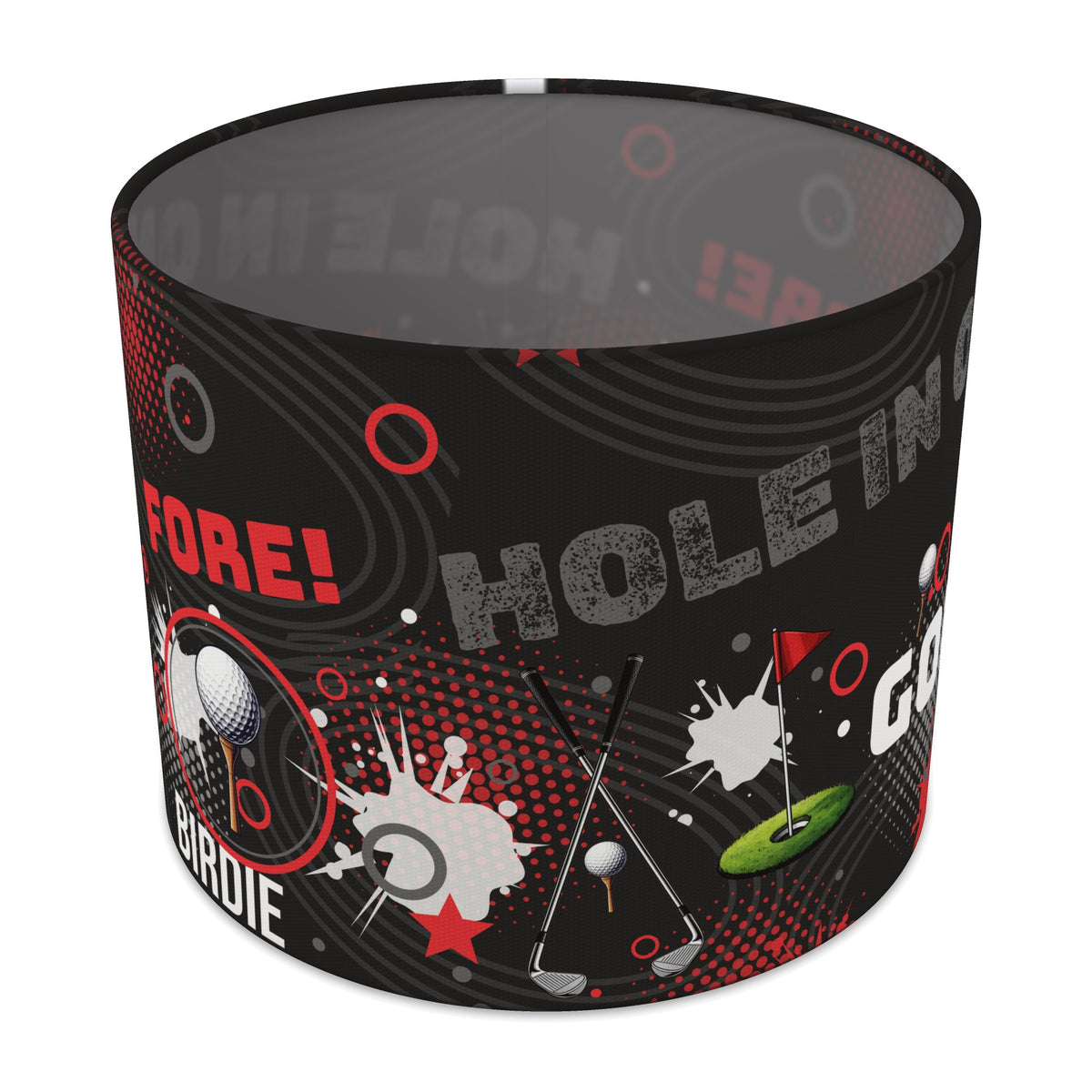 Black Golf Pro lampshade - 25cm x 20cm Table