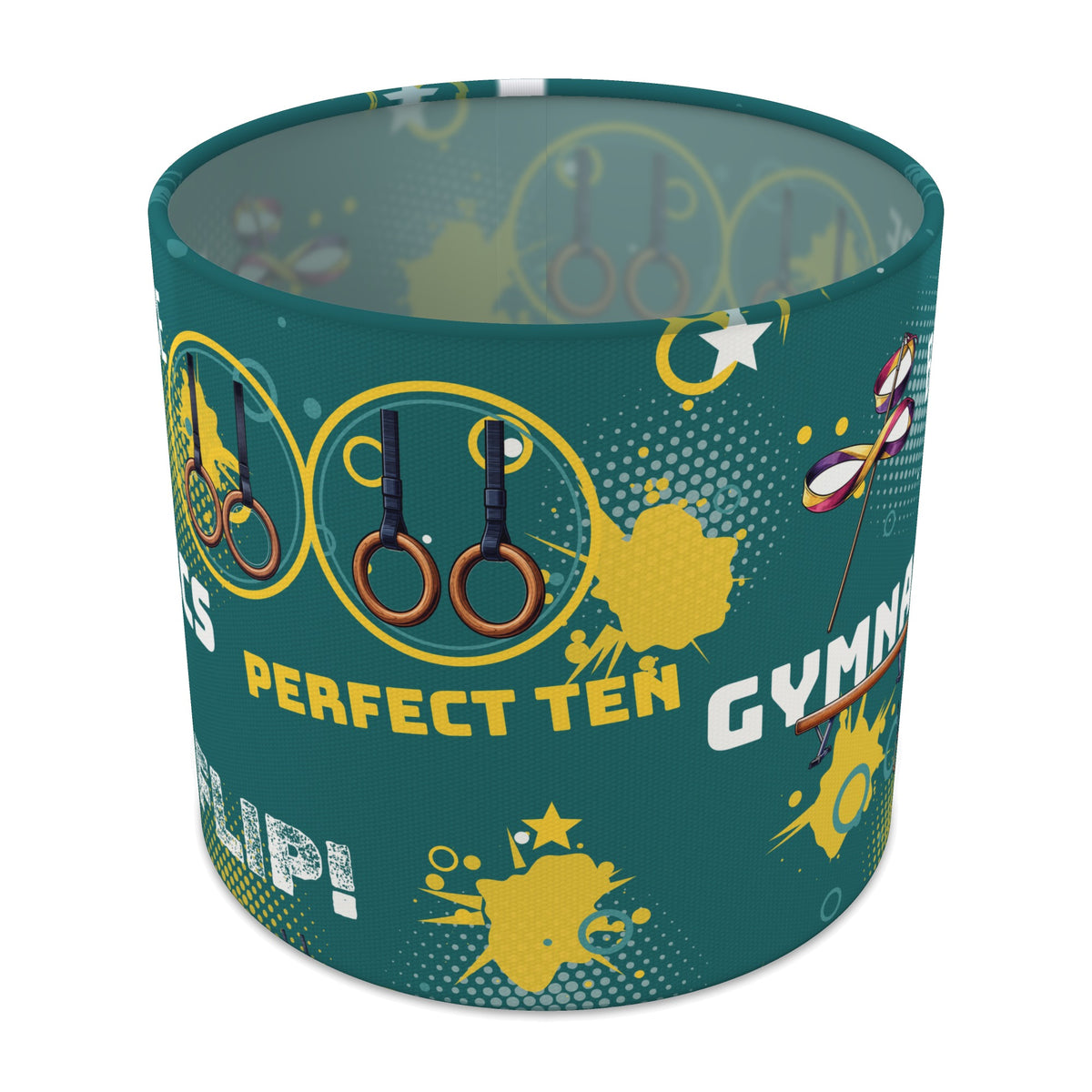 Teal Gymnastics Star lampshade - 20cm x 18.5cm Table