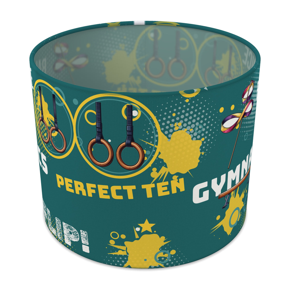 Teal Gymnastics Star lampshade - 25cm x 20cm Table