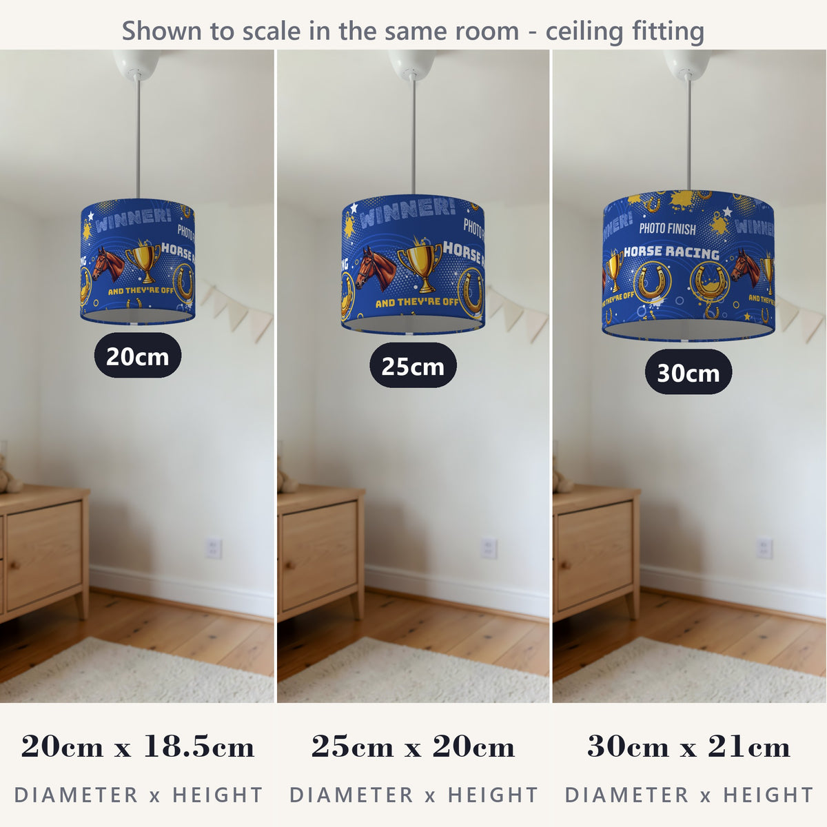Royal And They're Off lampshade - 20cm x 18.5cm Ceiling - photo 4
