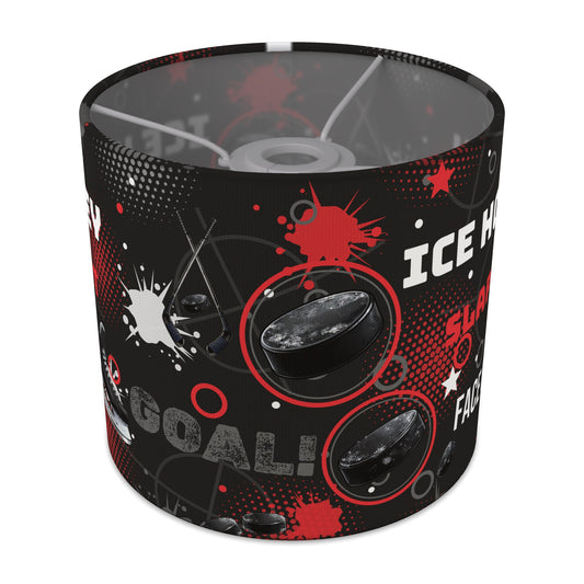 Black Ice Hockey Face lampshade - 20cm x 18.5cm Ceiling - main photo