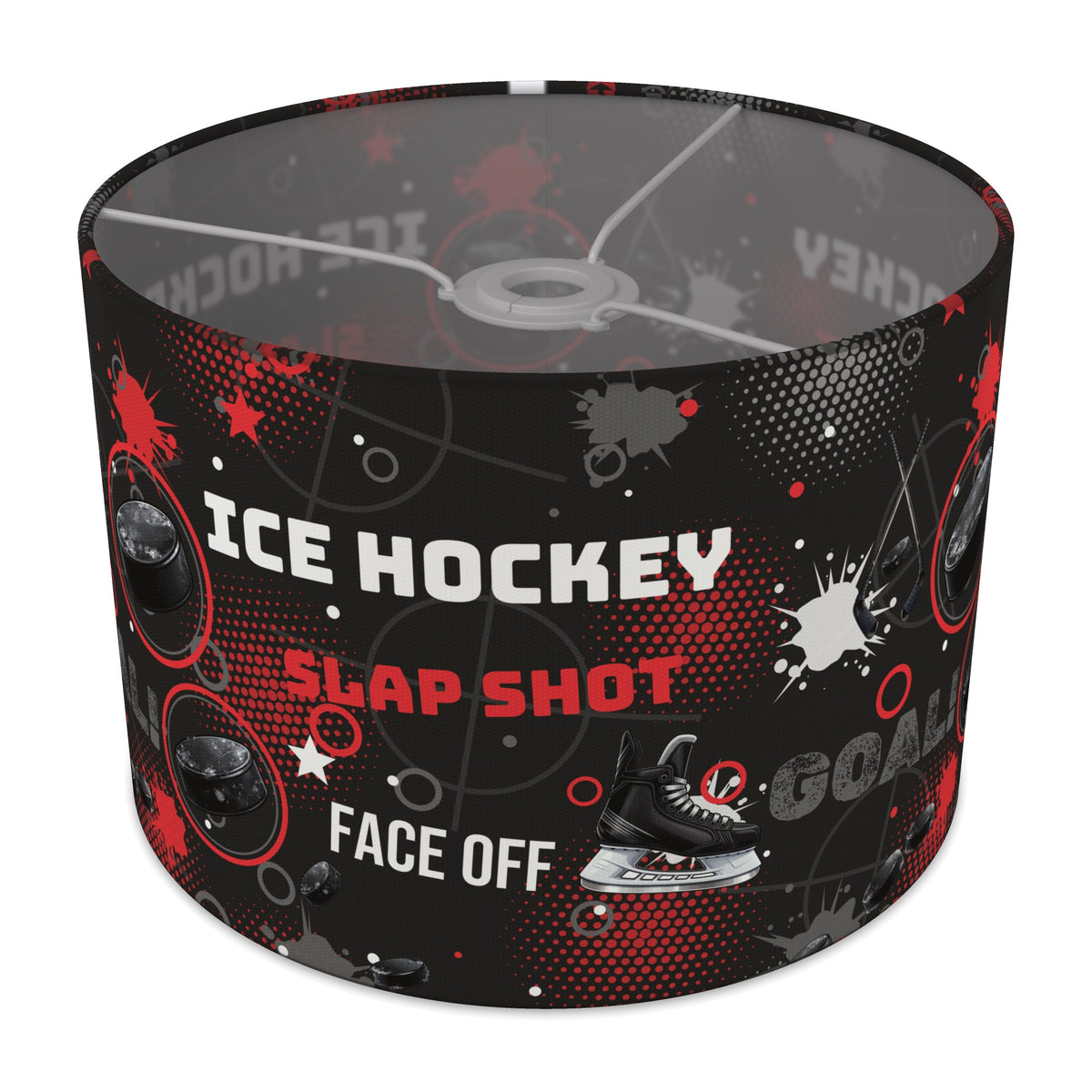 Black Ice Hockey Face lampshade - 30cm x 21cm Ceiling