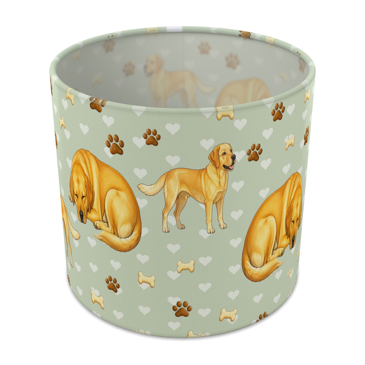 Sage Labrador Love lampshade - 20cm x 18.5cm Table