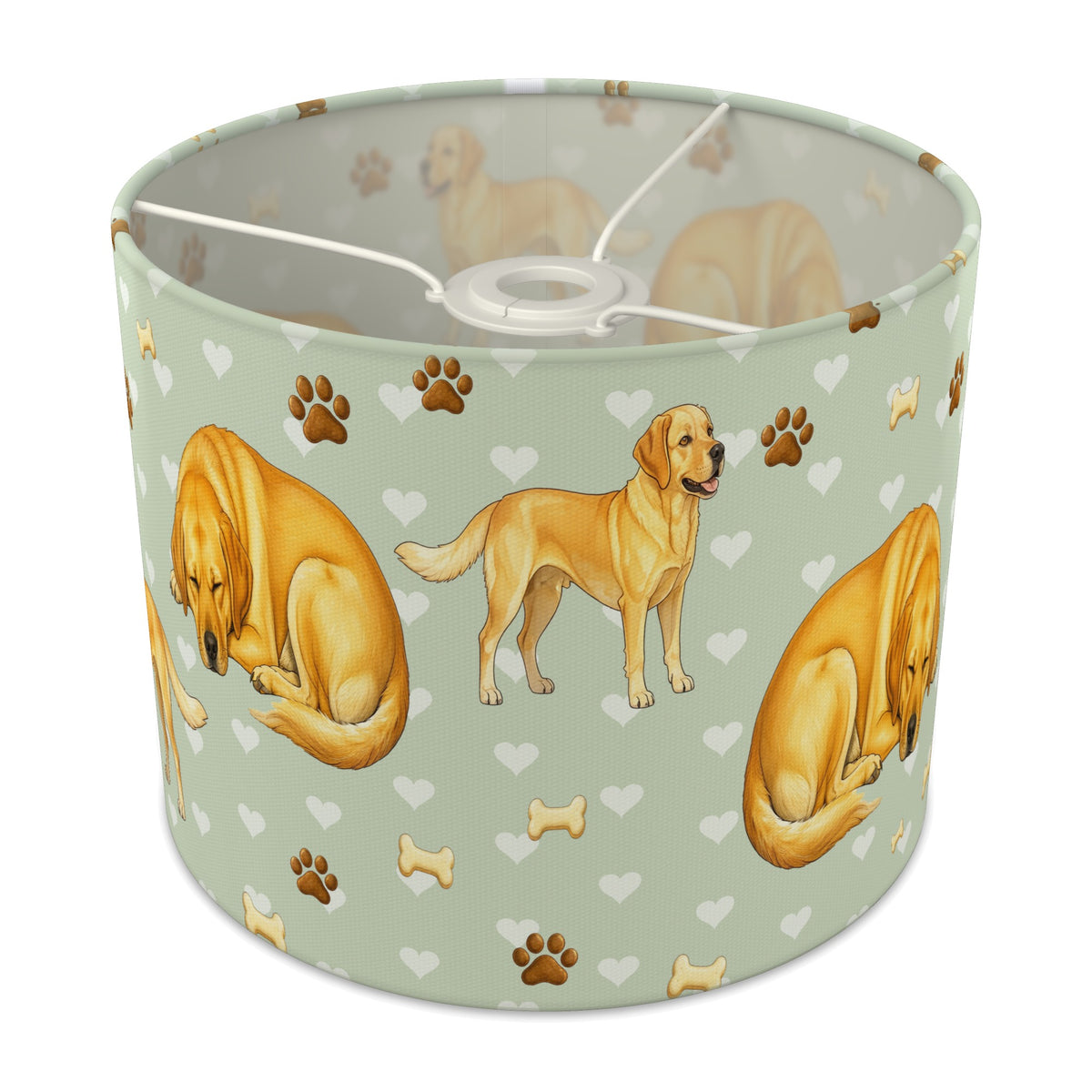 Sage Labrador Love lampshade - 25cm x 20cm Ceiling
