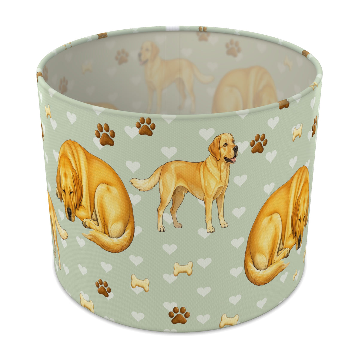 Sage Labrador Love lampshade - 25cm x 20cm Table
