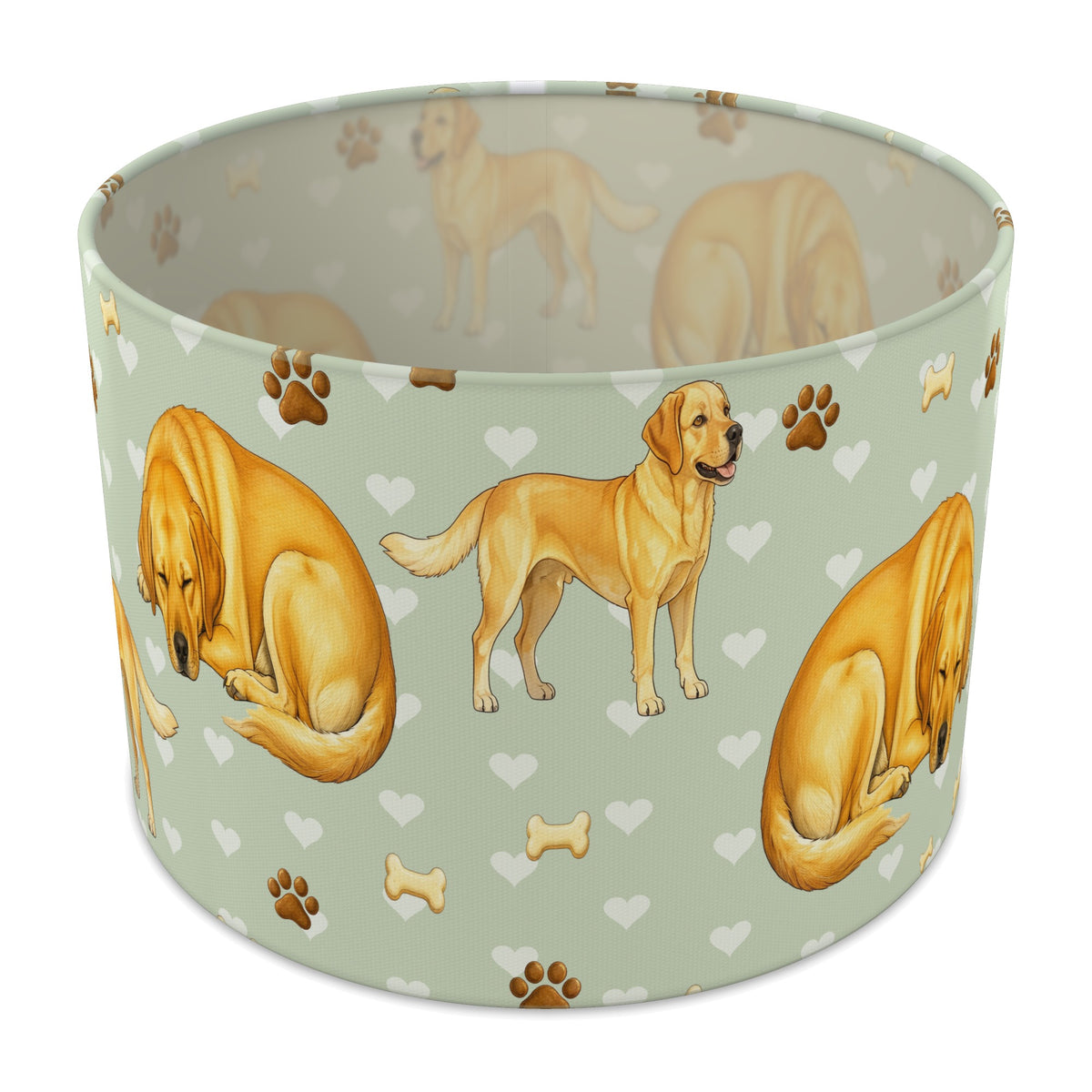 Sage Labrador Love lampshade - 30cm x 21cm Table