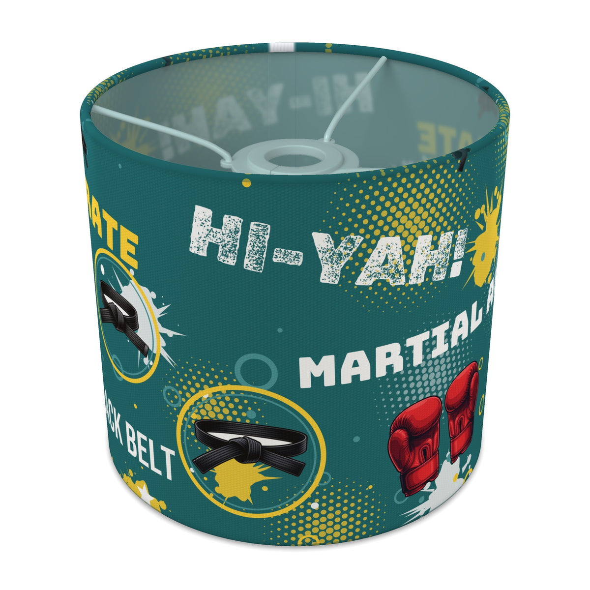 Teal Karate Kid lampshade - 20cm x 18.5cm Ceiling - main photo