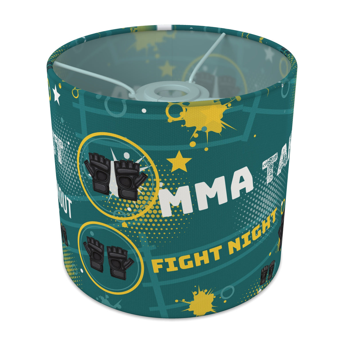 Teal Fight Night lampshade - 20cm x 18.5cm Ceiling - main photo