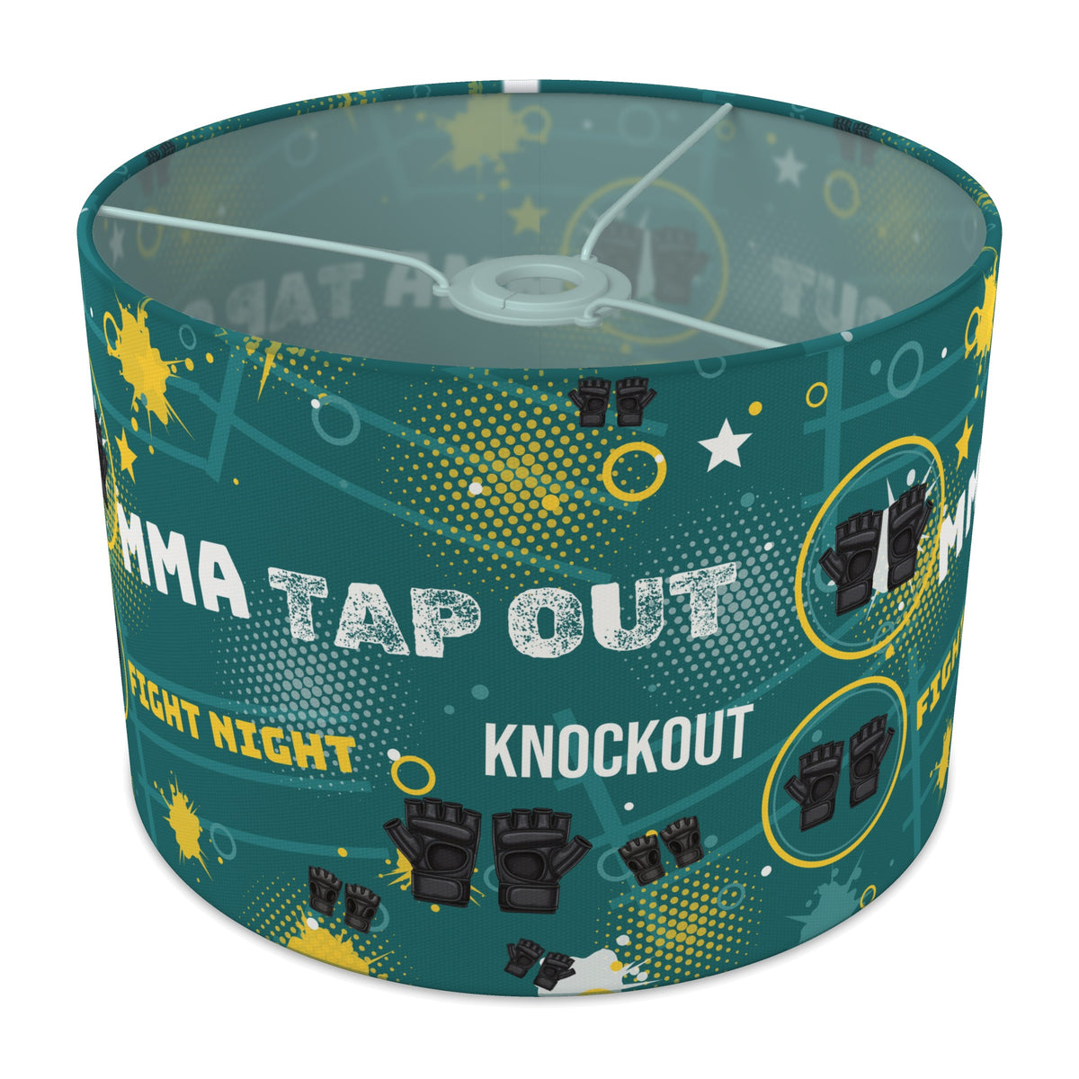 Teal Fight Night lampshade - 30cm x 21cm Ceiling